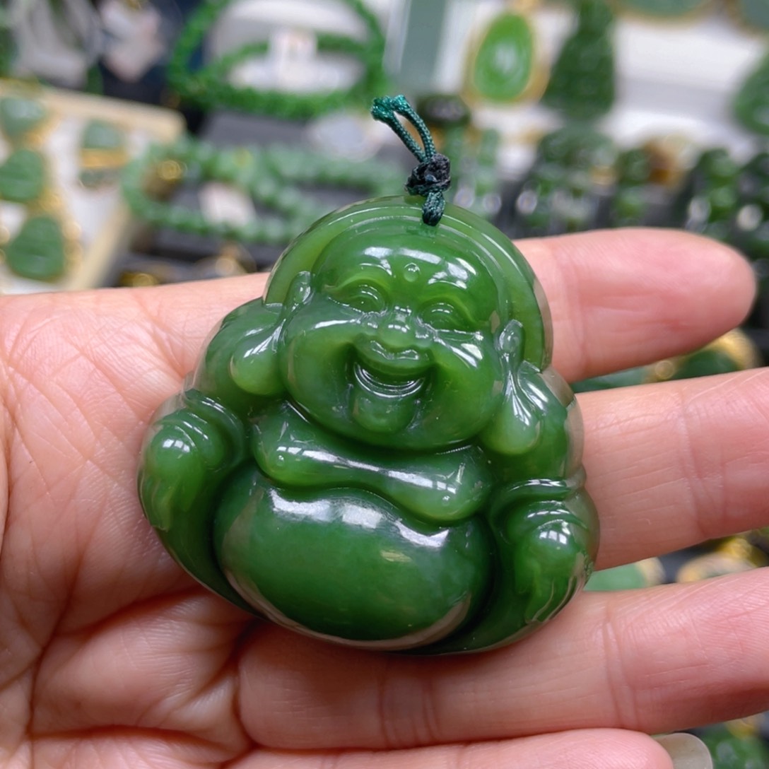 和田玉（碧玉）吊坠(不含链)未镶嵌