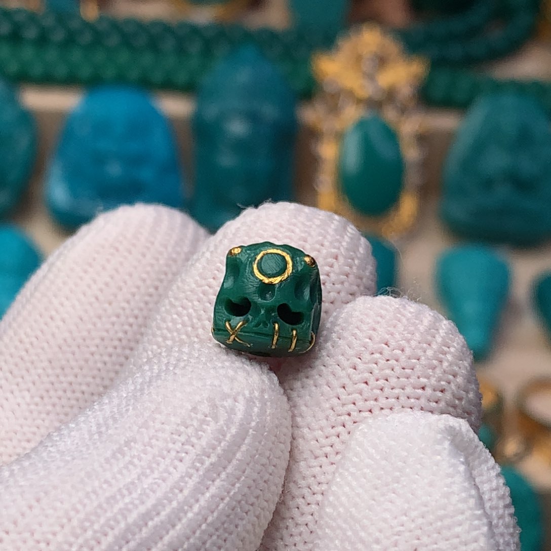 未镶嵌绿松石珠宝奇石8.5mm