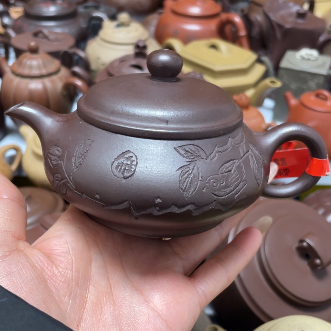 茶壶底槽青紫砂艺术作品