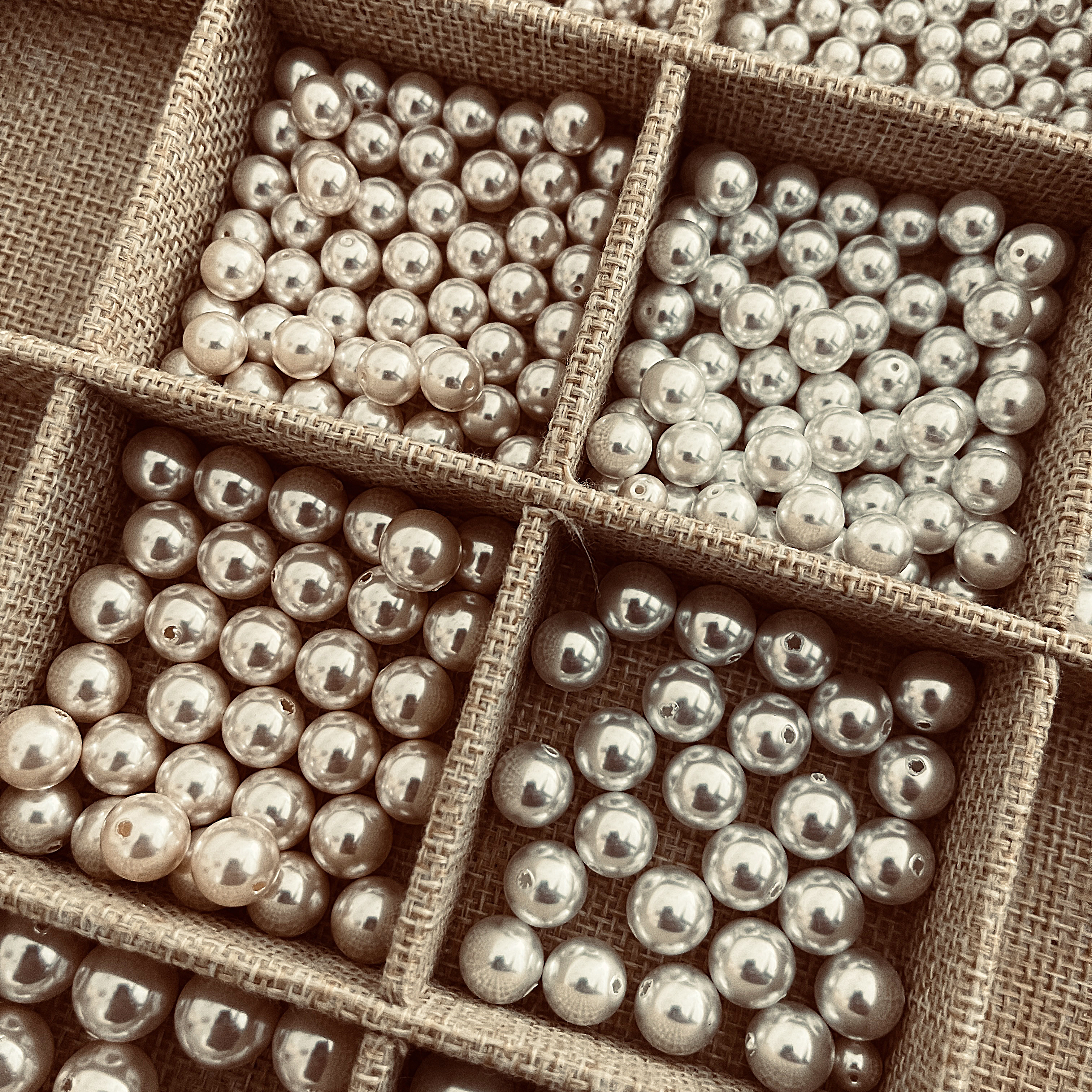 半孔华子玻璃仿珍珠首饰编织手工串珠穿珠制作DIY配件散珠批发 