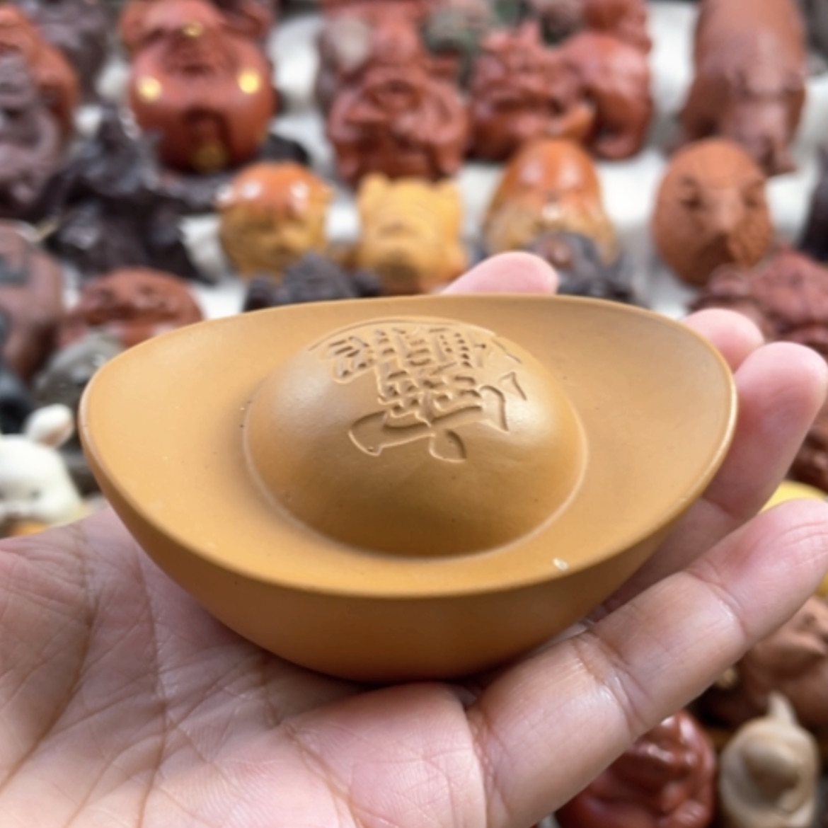 【闪购商品】紫砂茶宠紫砂元宝微瑕