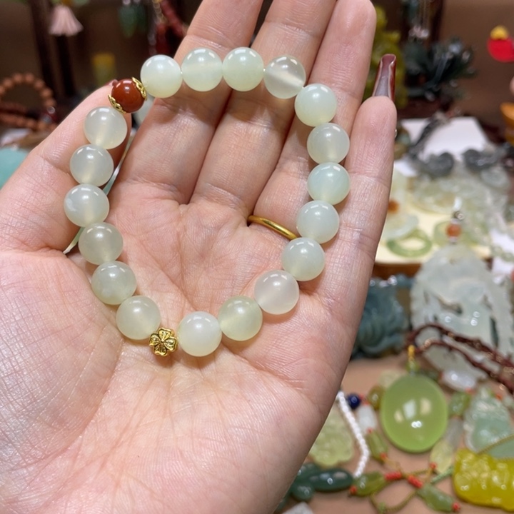 蛇纹石玉手链未镶嵌