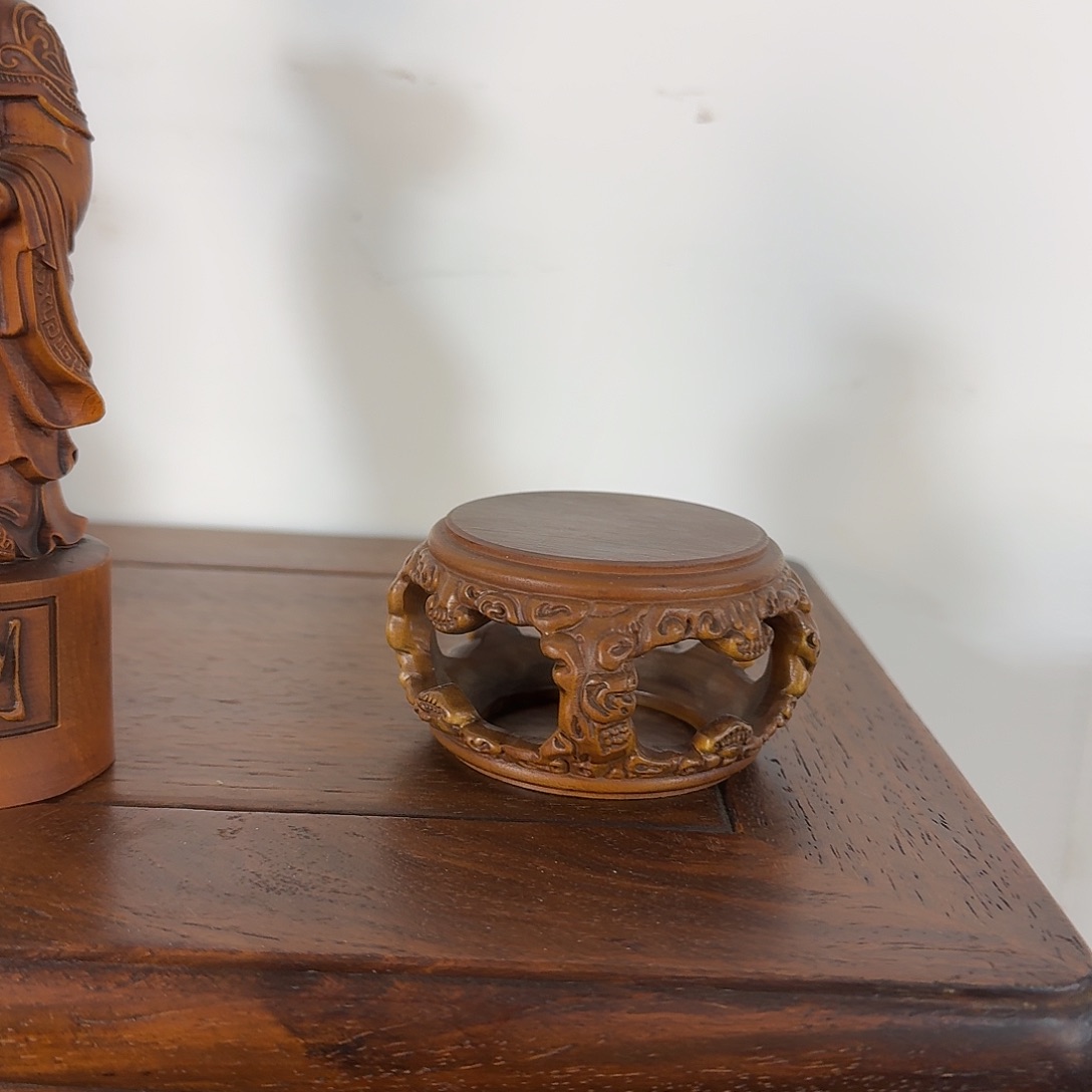 沉***！木复古装饰摆件底座6/4厘米