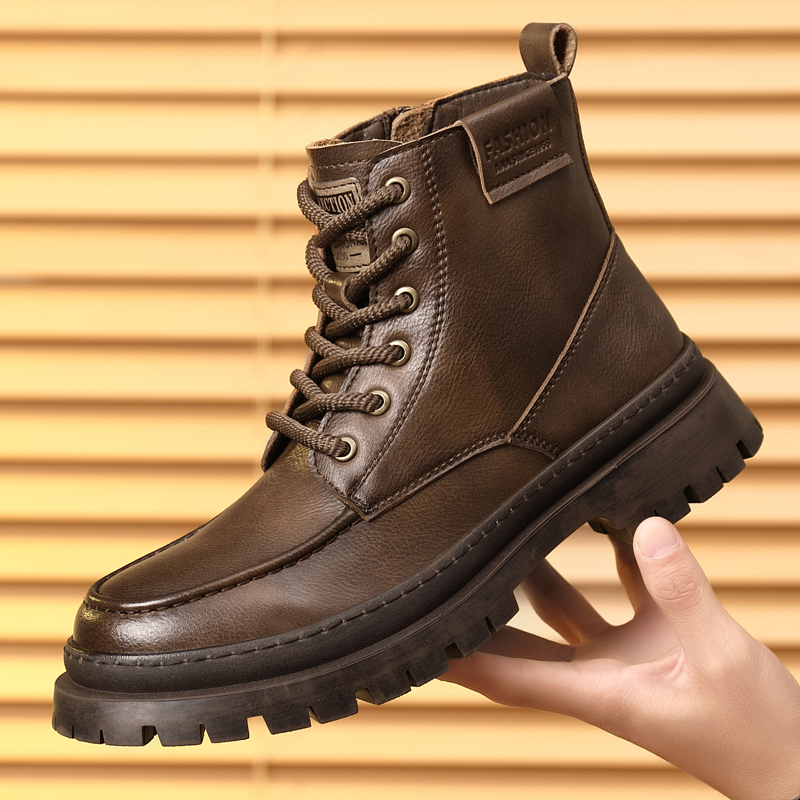 2025新款秋冬英伦马丁靴男高帮休闲皮靴经典百搭复古靴子潮流男鞋