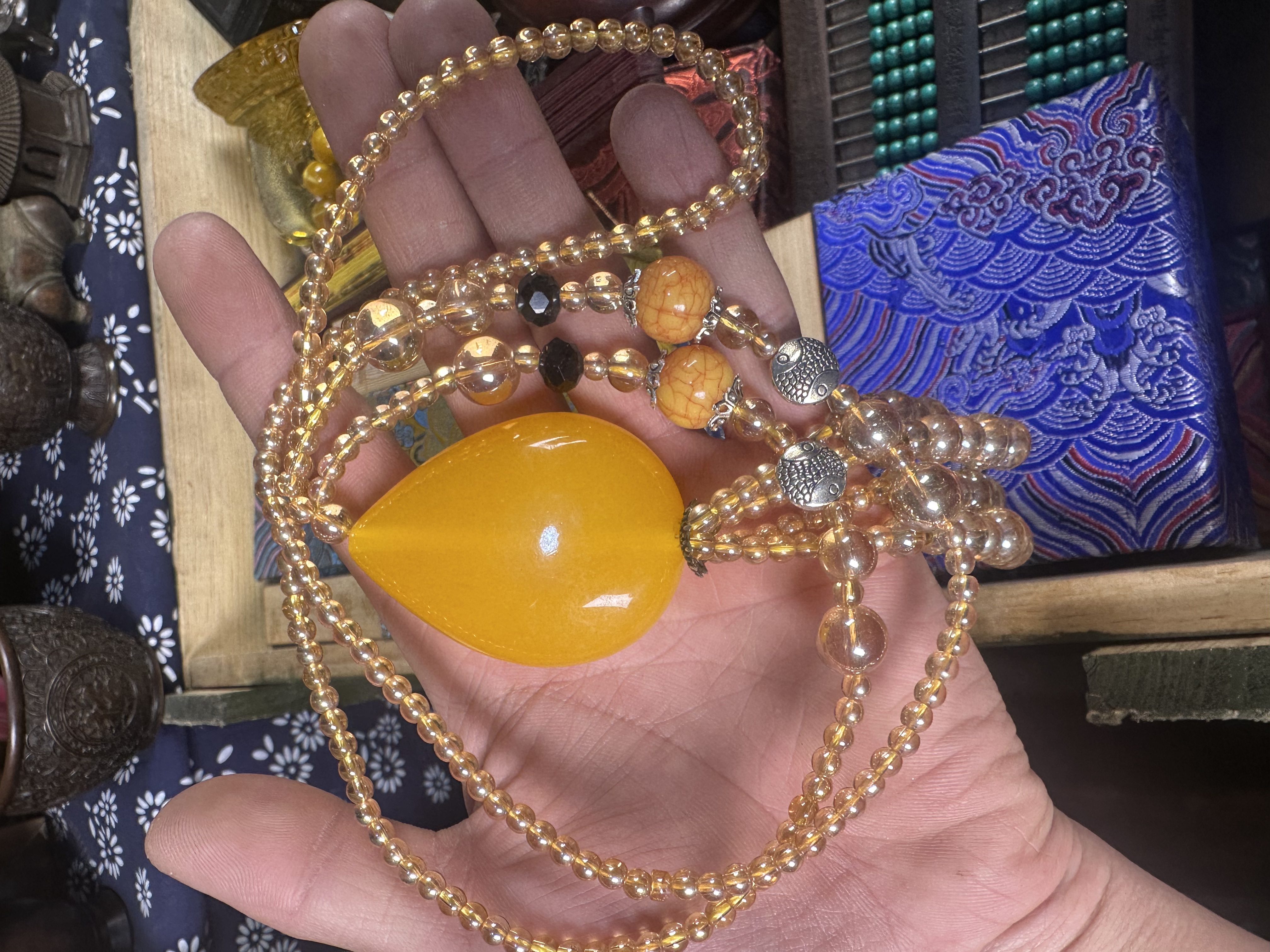 【闪购链接】蜜蜡水滴奥白
