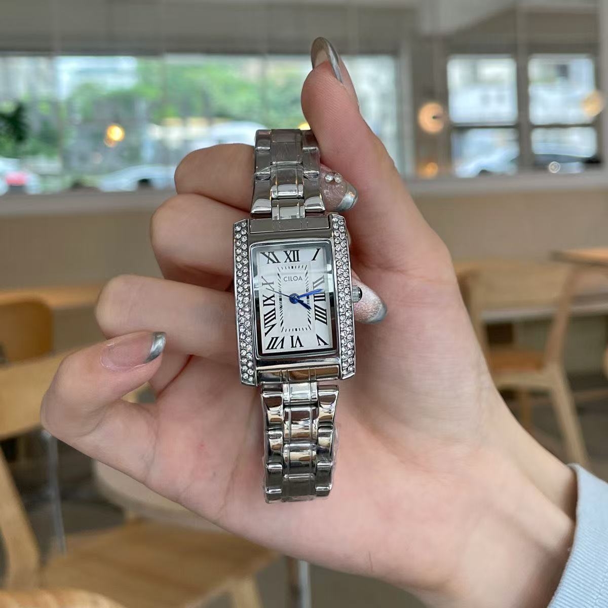 ciloa方形轻奢气质防水女士石英精致腕表-611