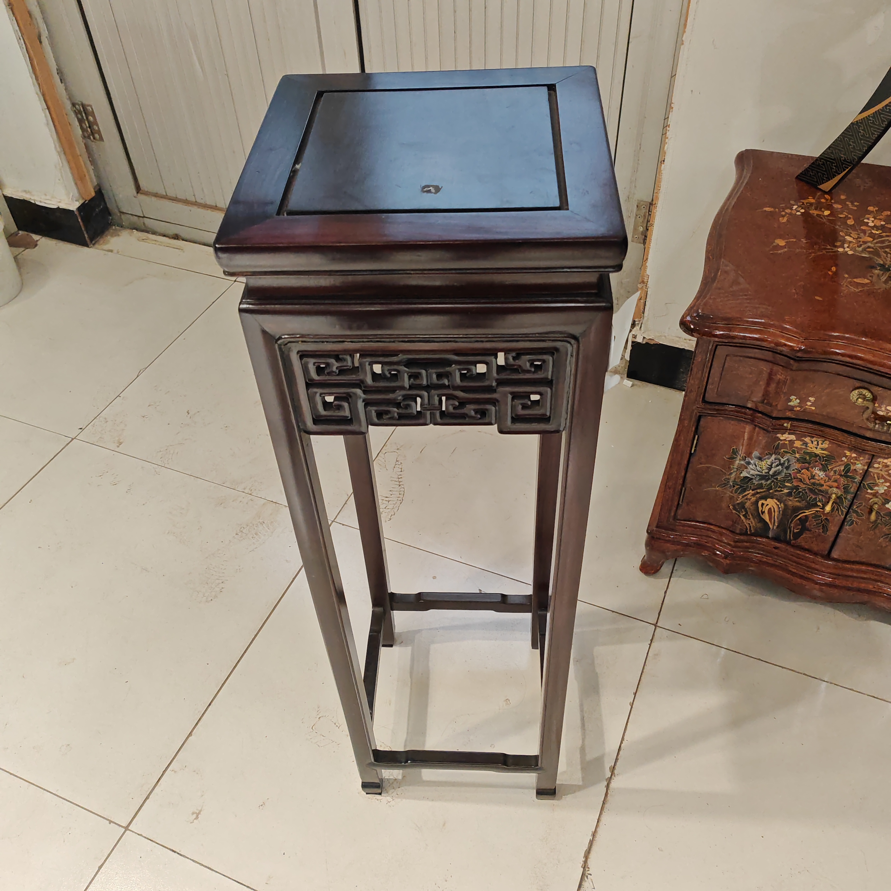 中式实木花架客厅多层落地红木四方形室内置物架