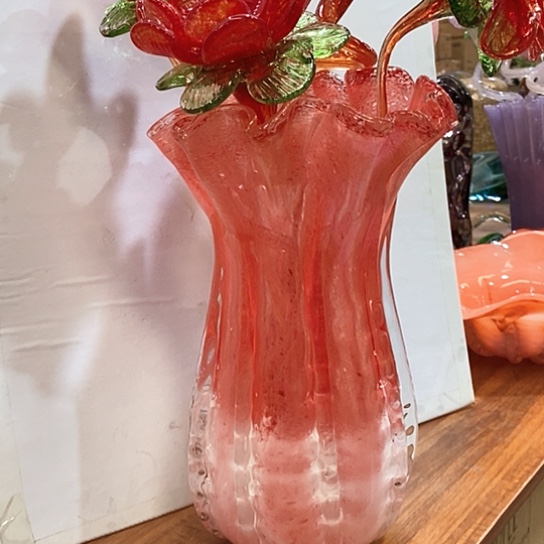 琉璃花瓶高31厘米口径15厘米