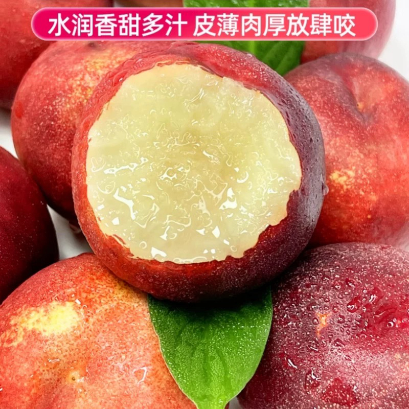 新疆包邮油桃2盒装脆甜共约2斤