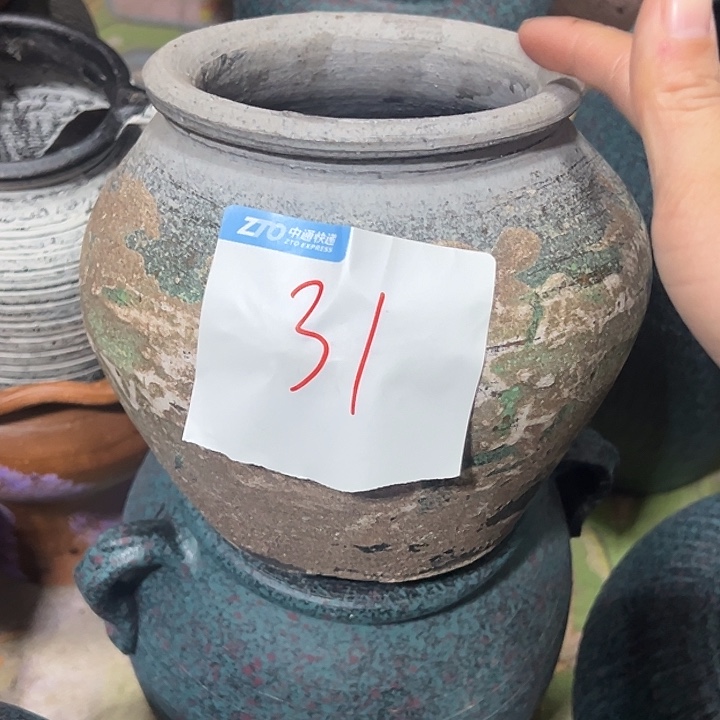 做旧盆默认打孔高15口12.5