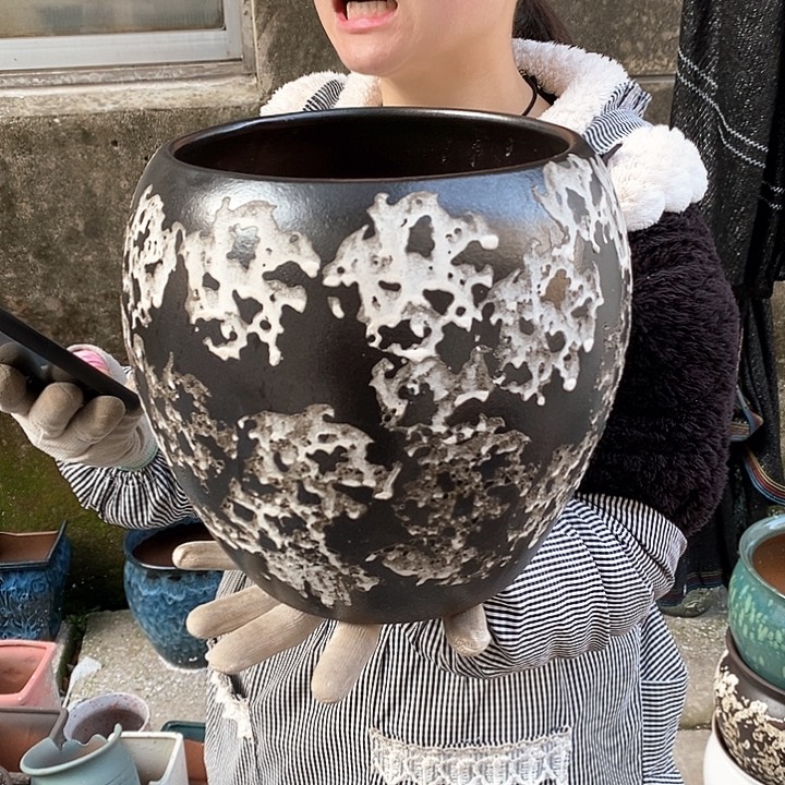 紫砂花盆正品口20高24