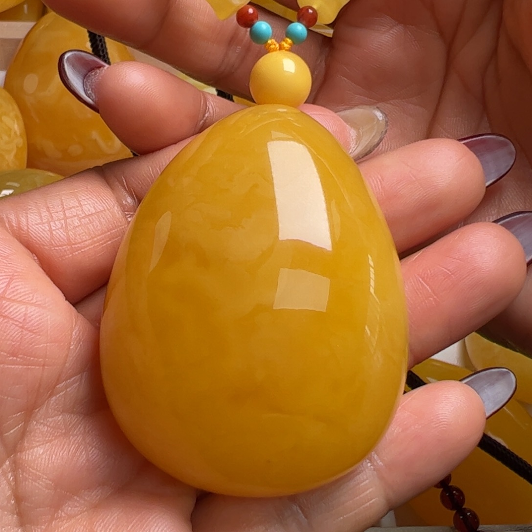 蜜蜡毛衣链未镶嵌