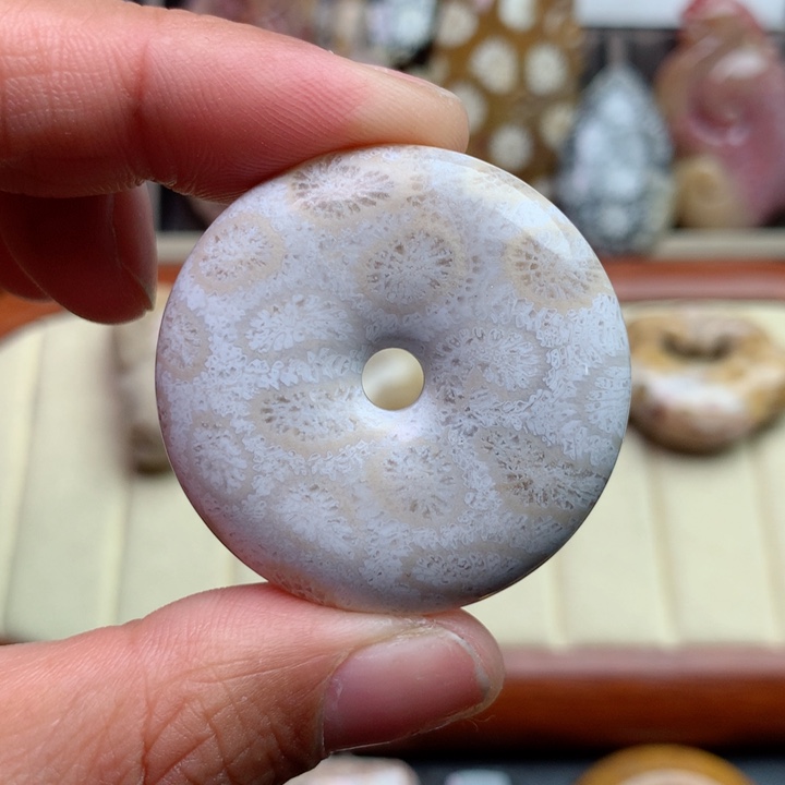 硅化珊瑚（珊瑚玉）颈饰未镶嵌