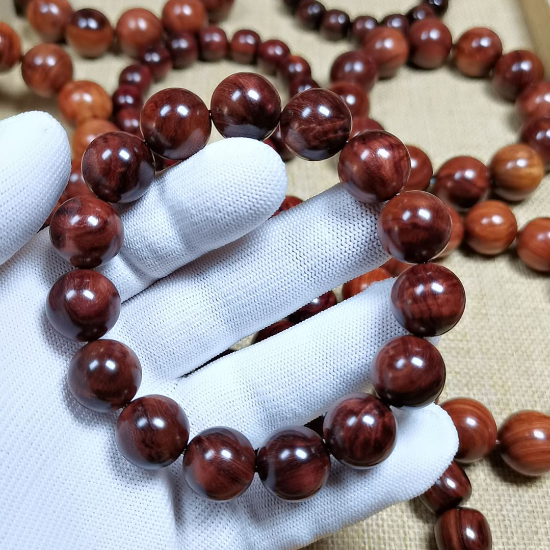 黄花梨/降香黄檀手串/手链海黄老料1.5水波手串