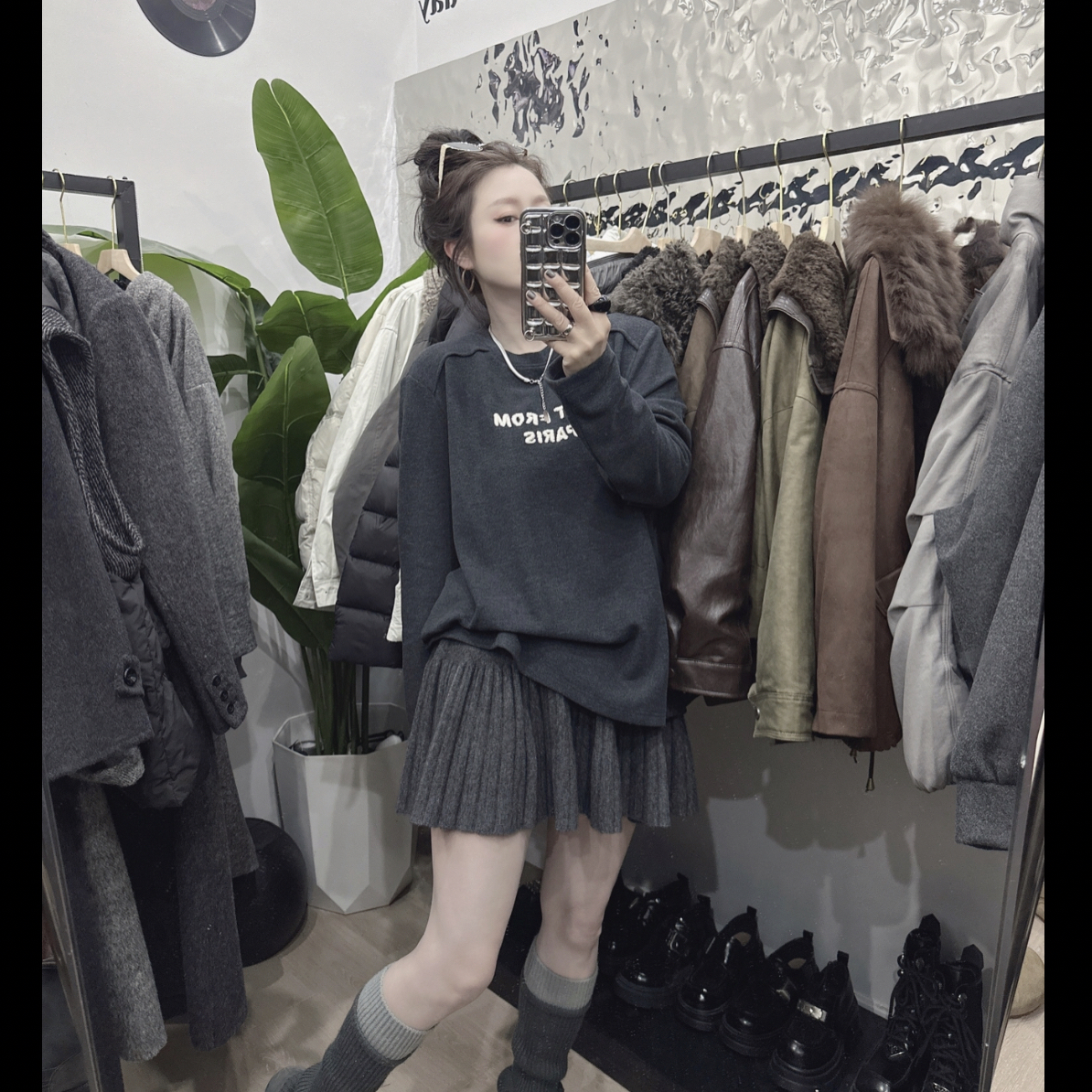 「厚刺绣字母T」欧货时尚洋气百搭显瘦字母刺绣打底T恤潮