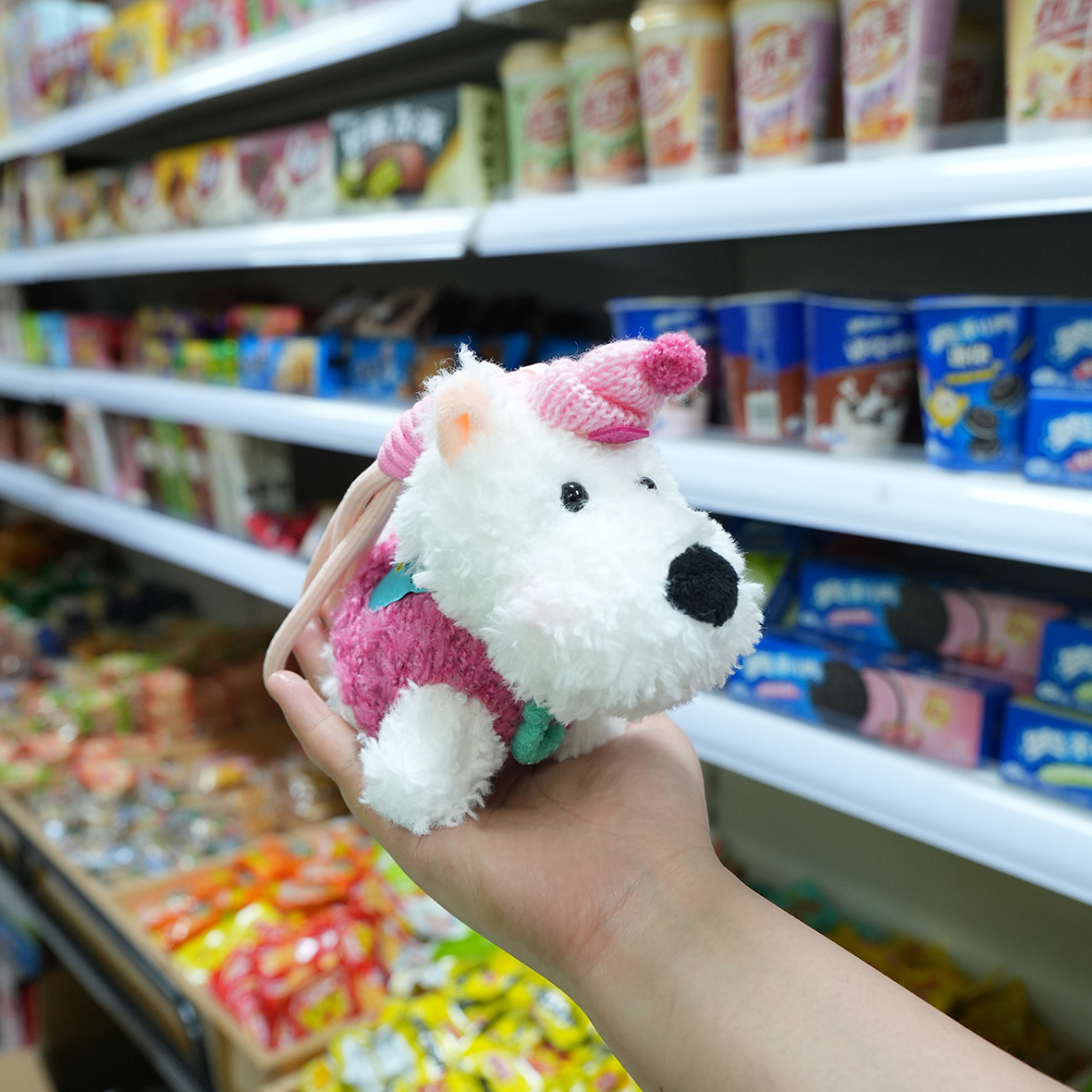 网红西高地小狗玩偶挂件