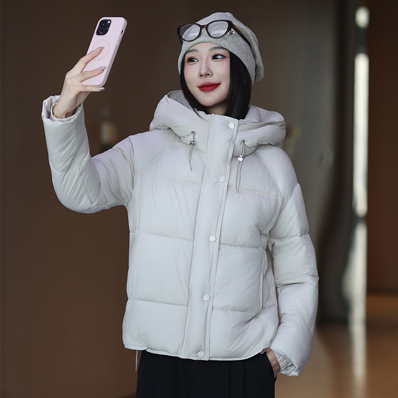短款长袖女宽松型连帽