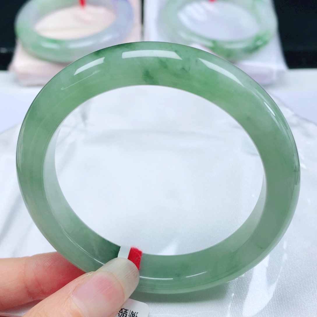 翡翠未镶嵌手镯  编号10 正圈58