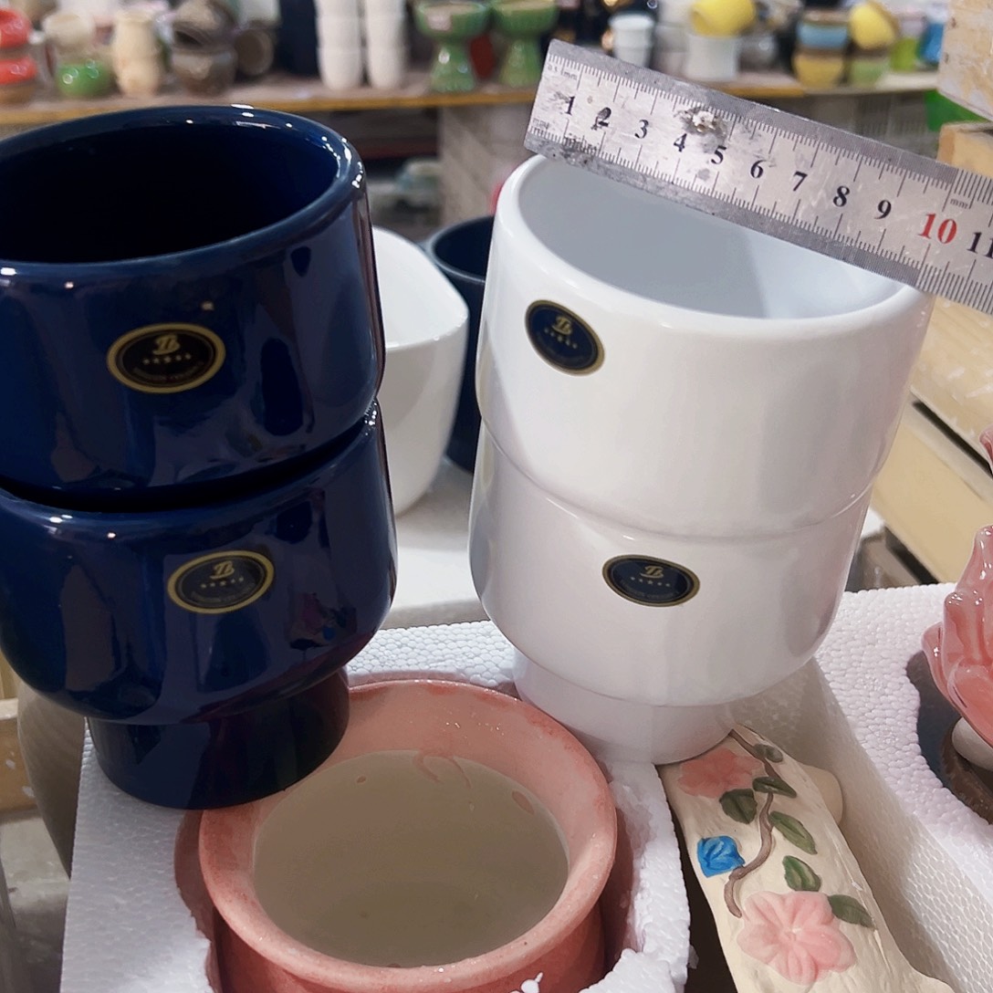 有孔，外贸尾单陶瓷花盆凑单10米包邮