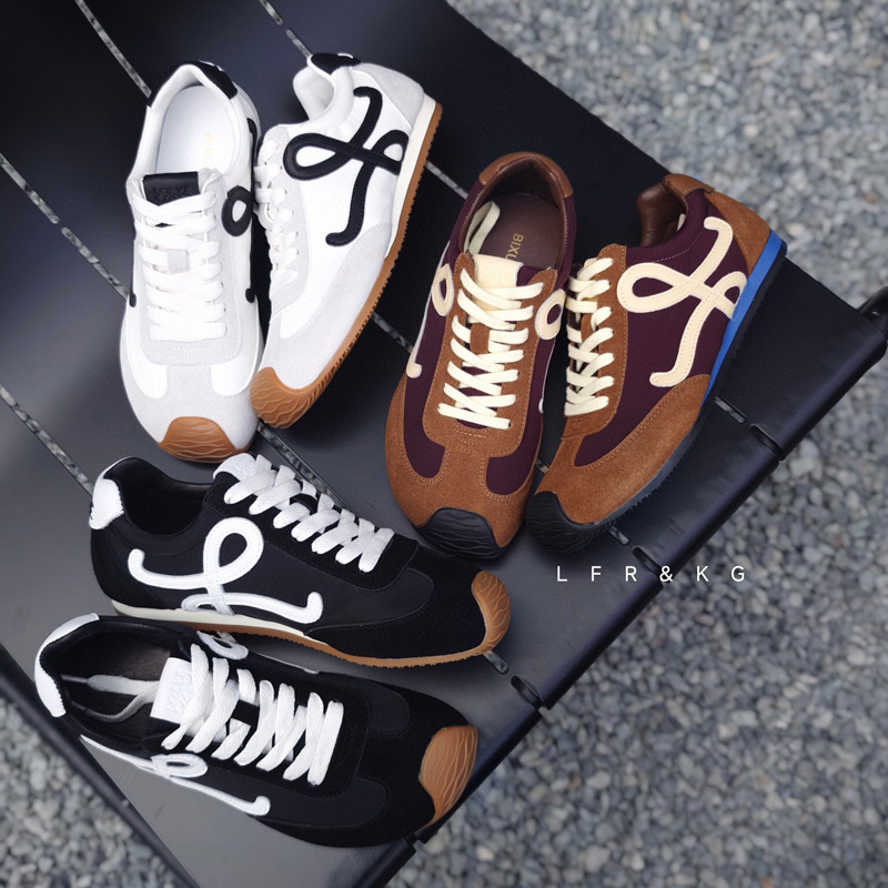 王一博杨幂同款芭蕾复古德训鞋女阿甘鞋休闲平底拼色运动小白鞋