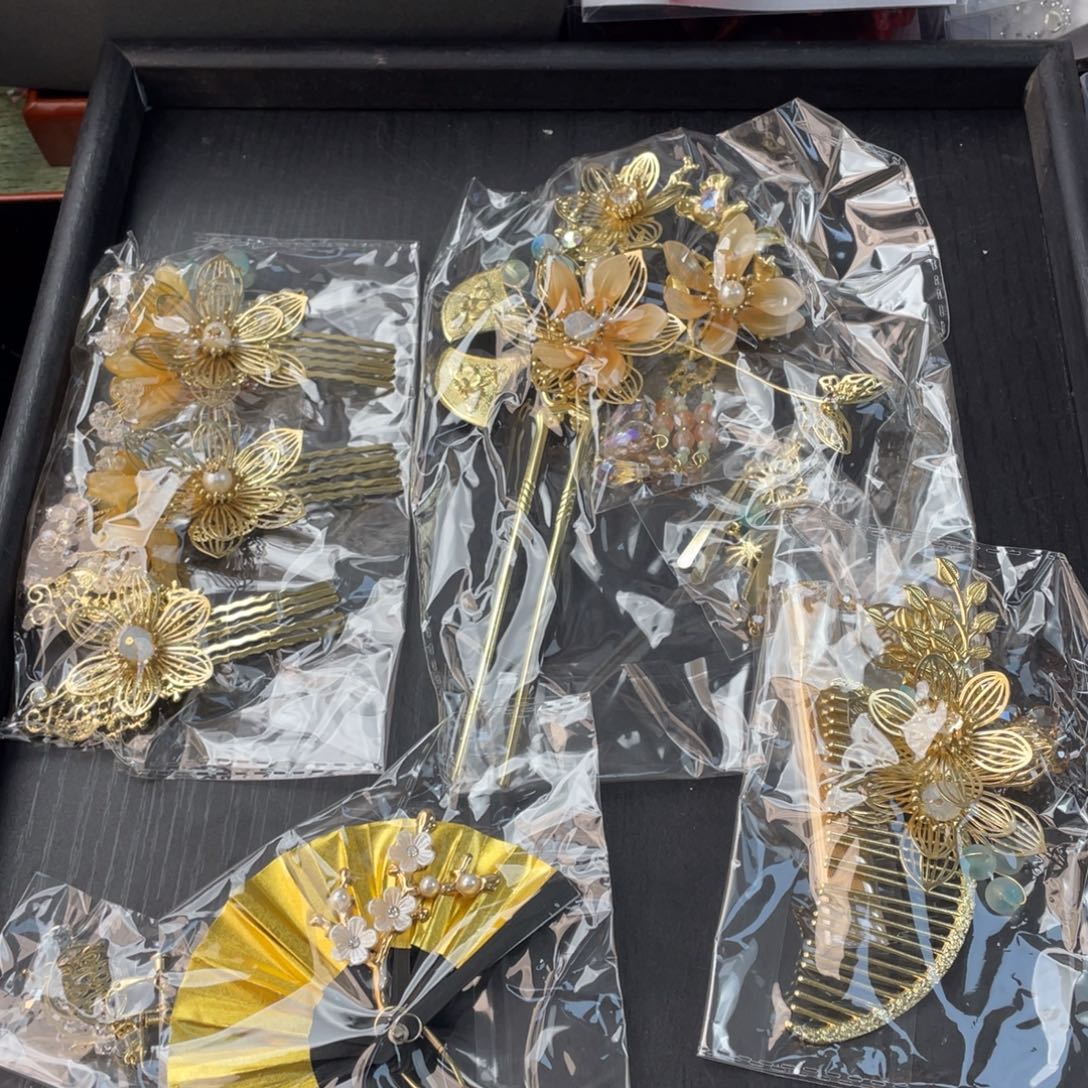 混合材质新娘秀禾头饰默认微瑕不退换