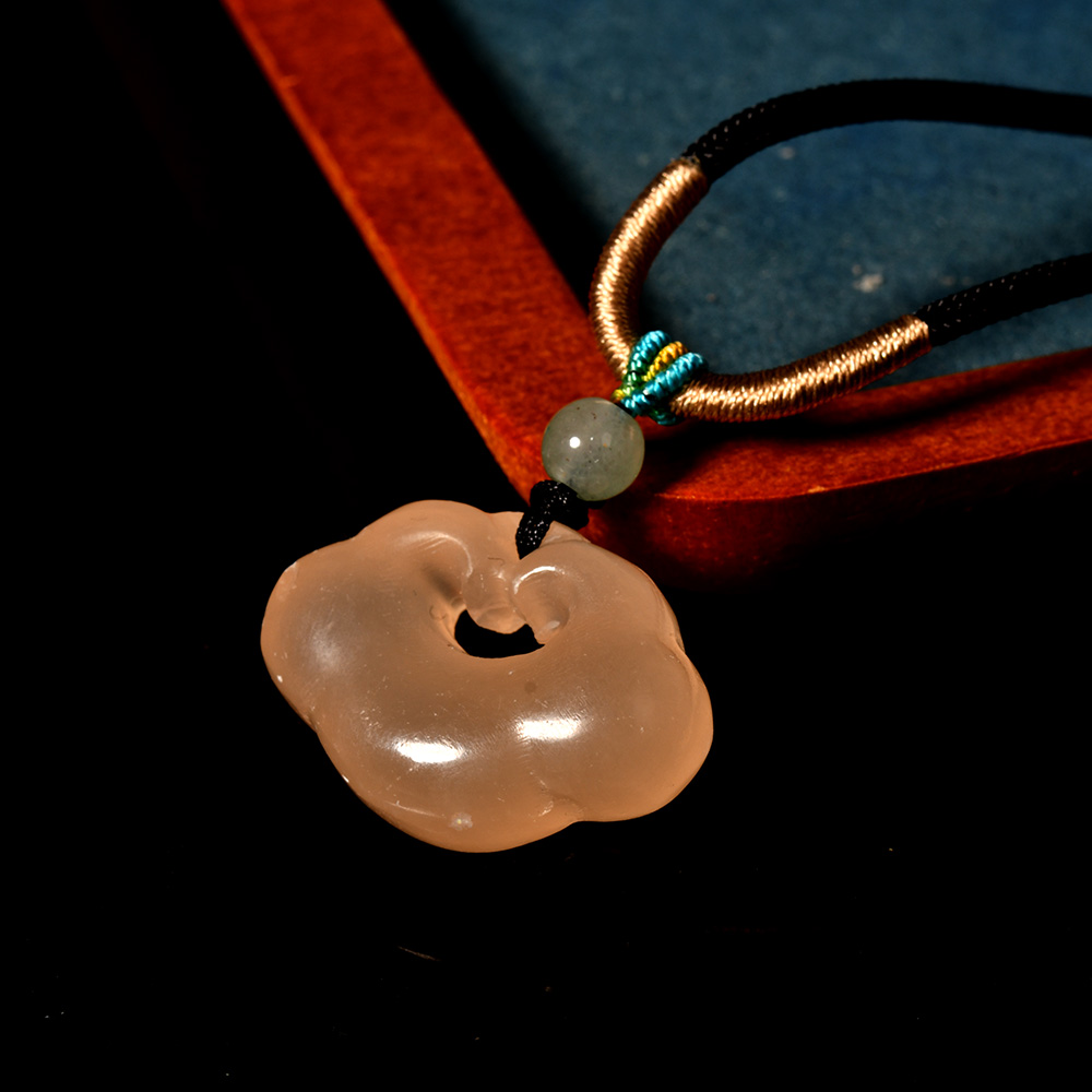 工厂清货藕粉平安锁吊坠805