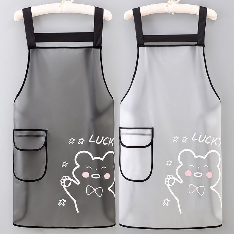【防水防油】厨房新款韩版无袖防水防油围裙围腰餐饮水产做饭免洗