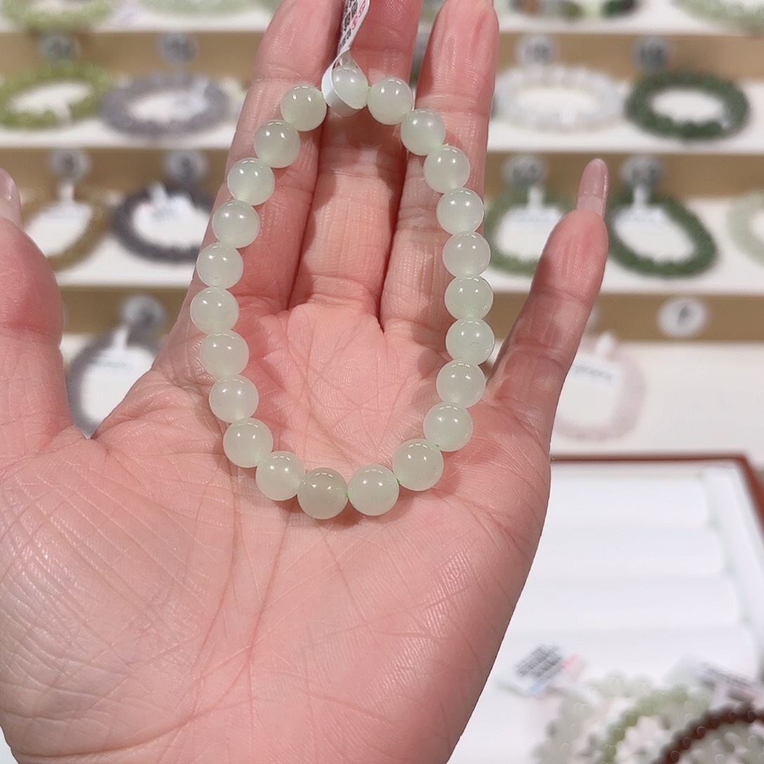 和田玉手链未镶嵌然V