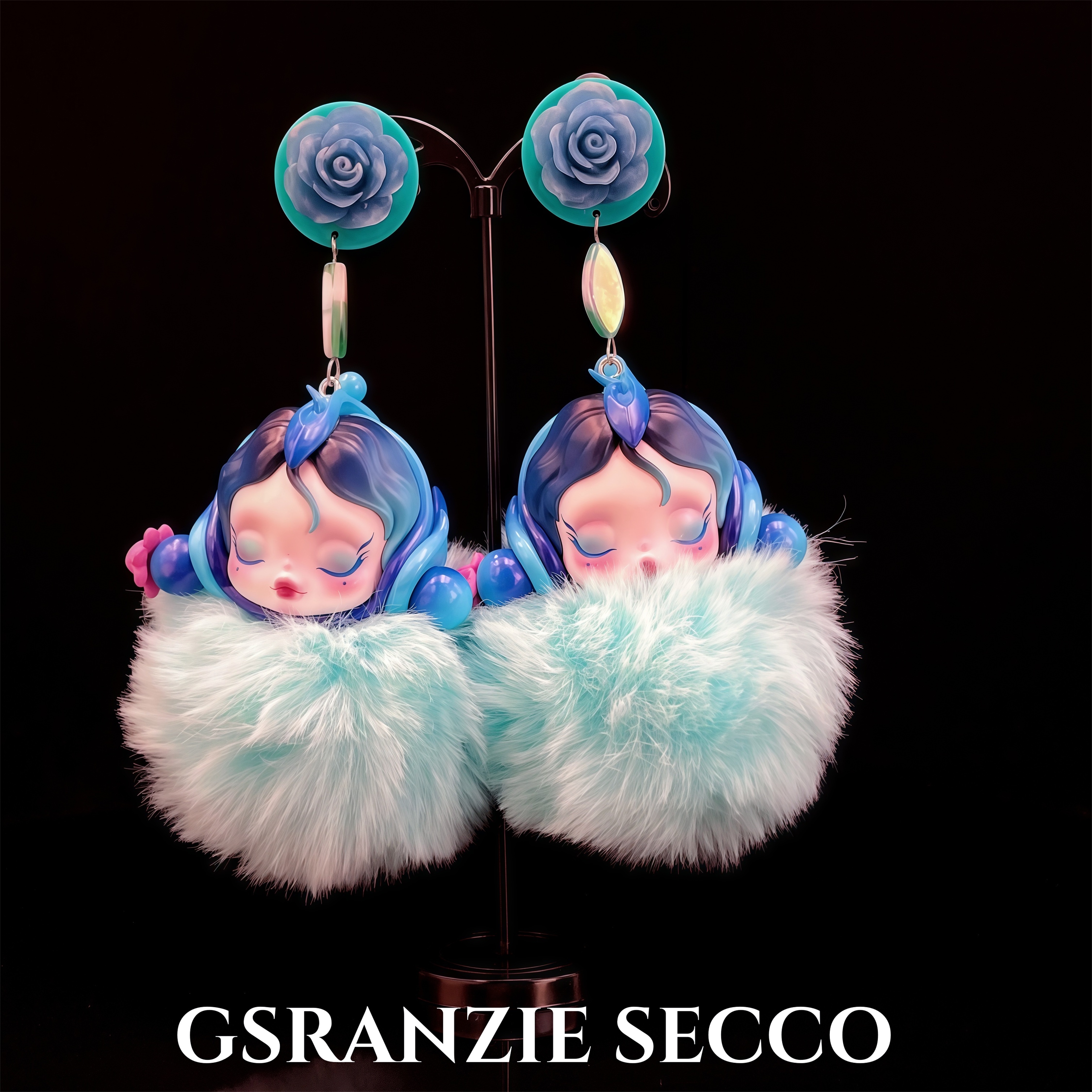 非金属树脂耳饰 【3475】创意设计时尚设计师小众手作手办耳环