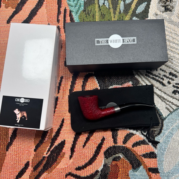 The White Spot宝石红喷砂4135型号烟斗
