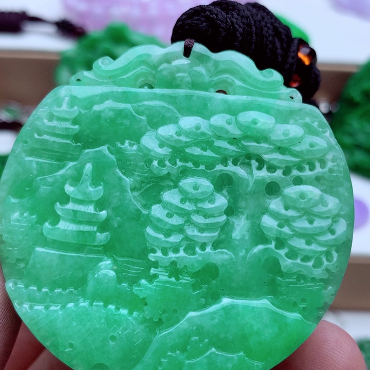 翡翠未镶嵌吊坠(不含链)