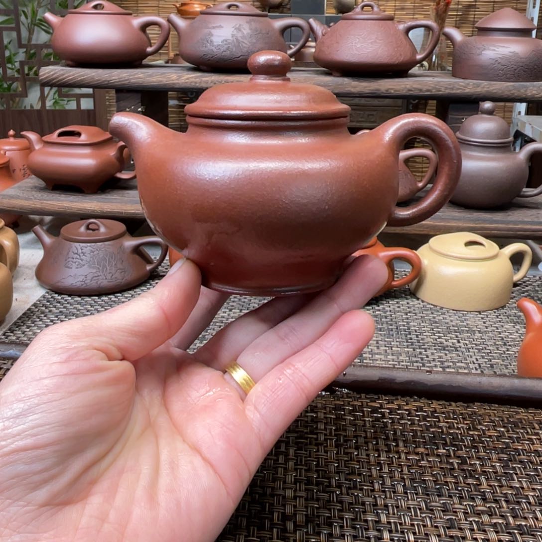 紫砂茶壶宜兴原矿紫砂手工制210