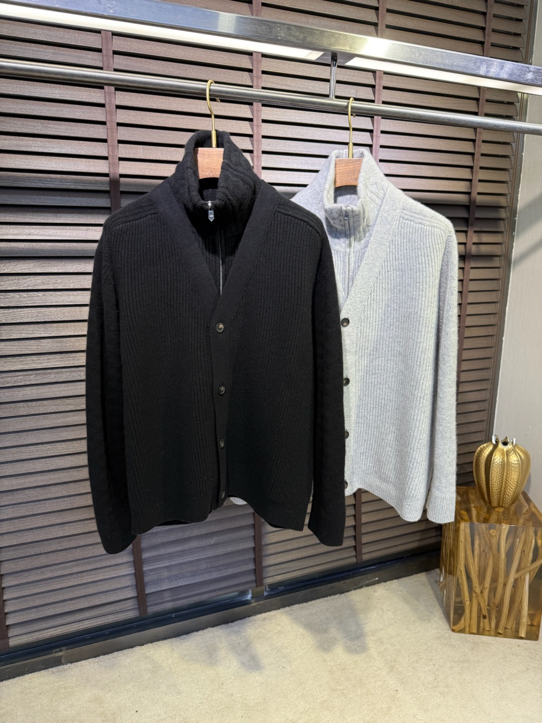 2025新款翻领羊毛开衫针织毛衣外套 M衣长73