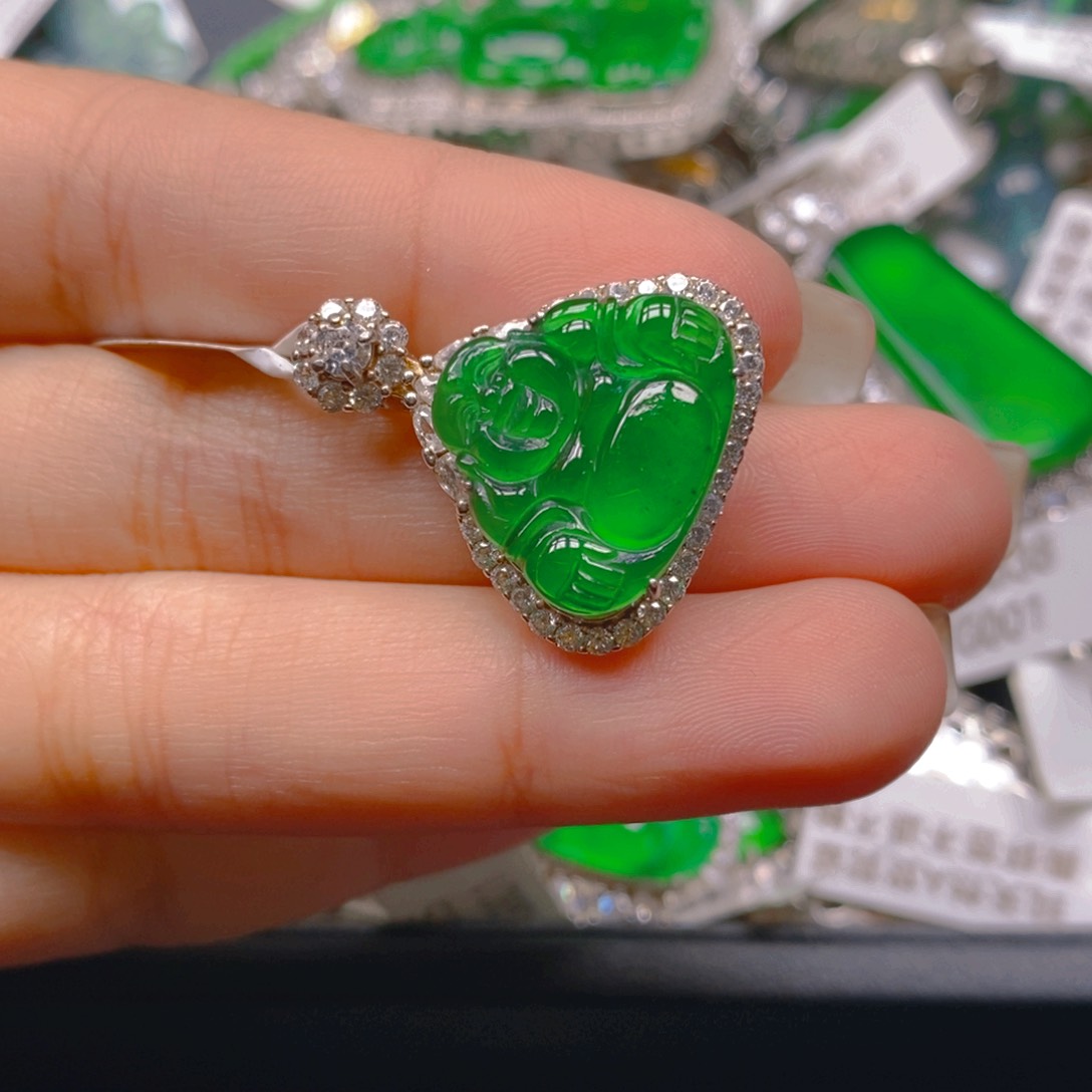 翡翠颈饰银S925镶嵌88888888888888