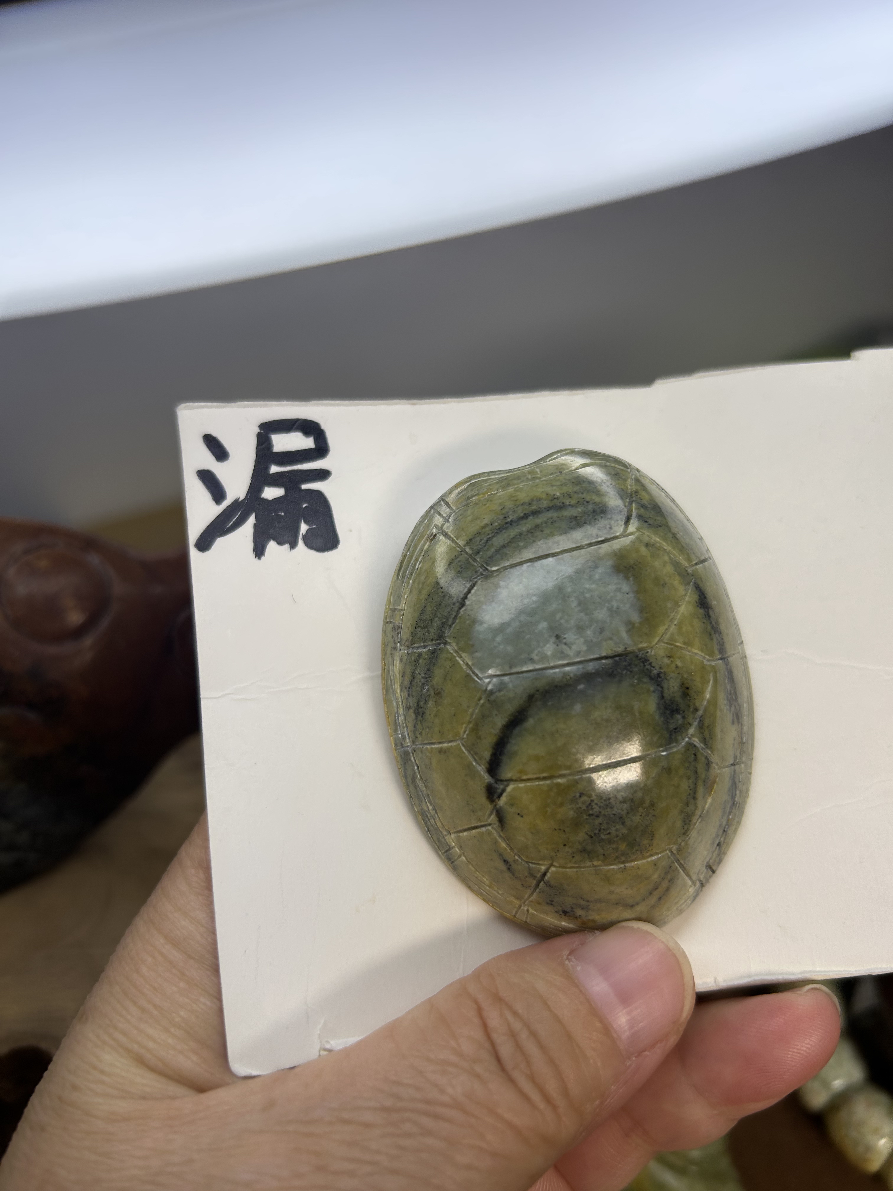 河磨玉青花瓷纹理富甲手把福利款不议价