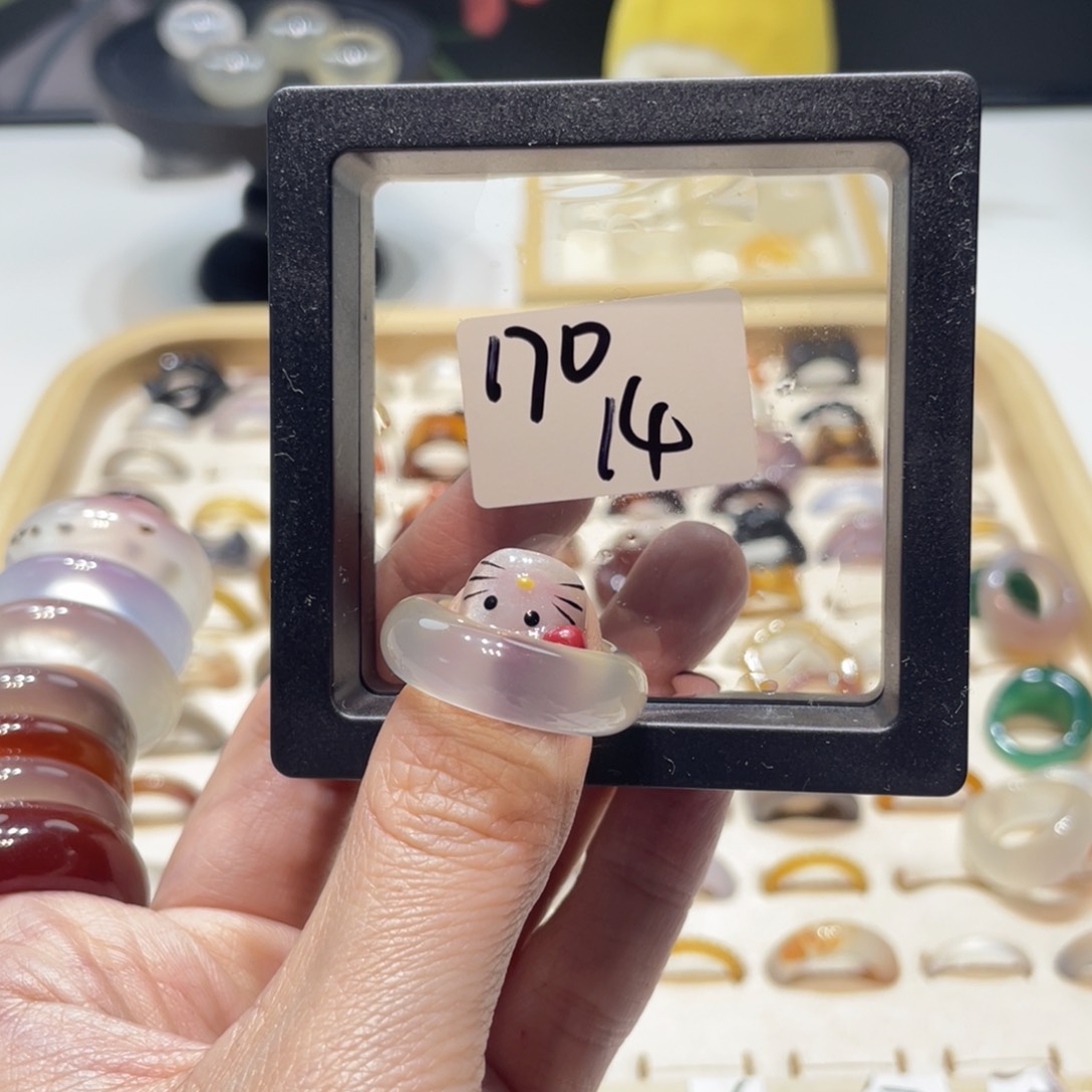 玛瑙/玉髓戒指未镶嵌❥****…