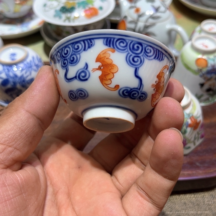 纯手绘精品盖碗杯