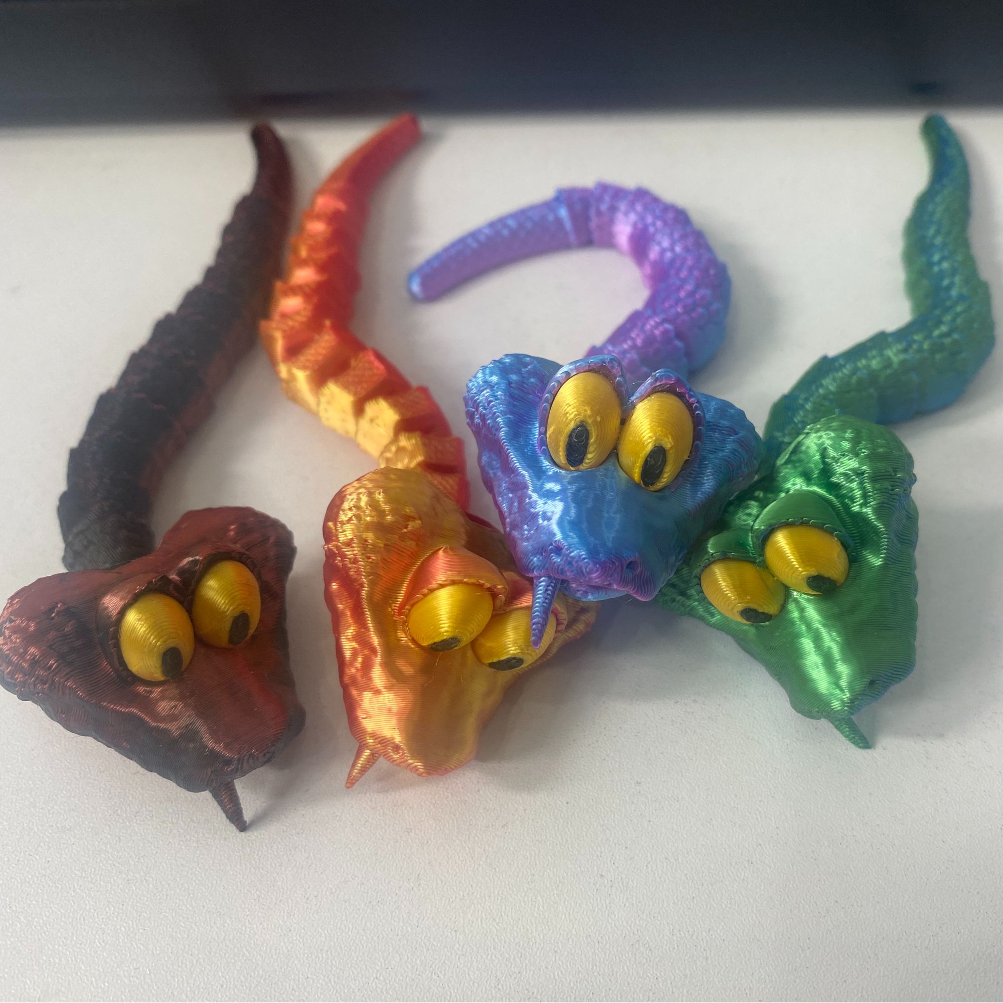 3D打印蛇13cm解压整蛊玩具（一单到手10个）C-424