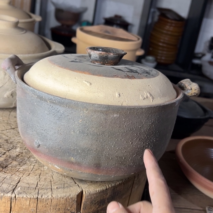 库存尾货九日柴烧锅一套口径23