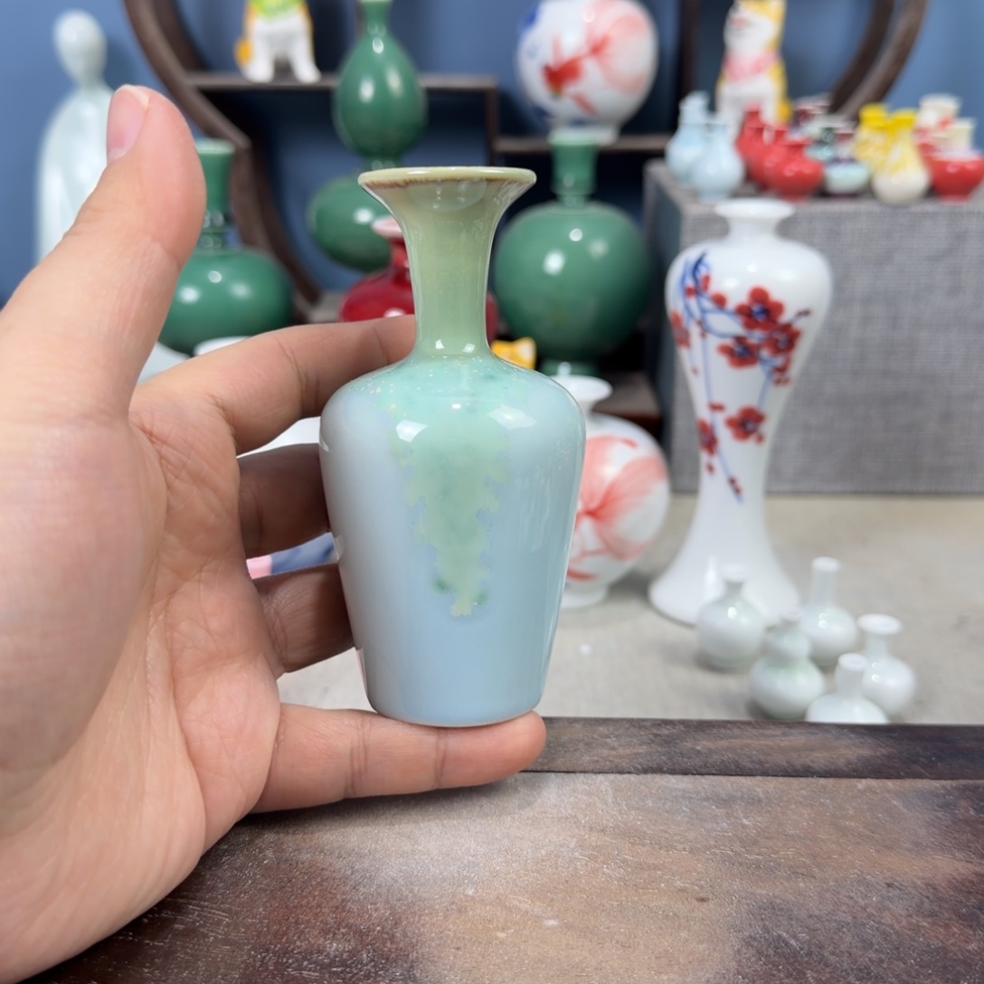 陶瓷手工小花器摆件