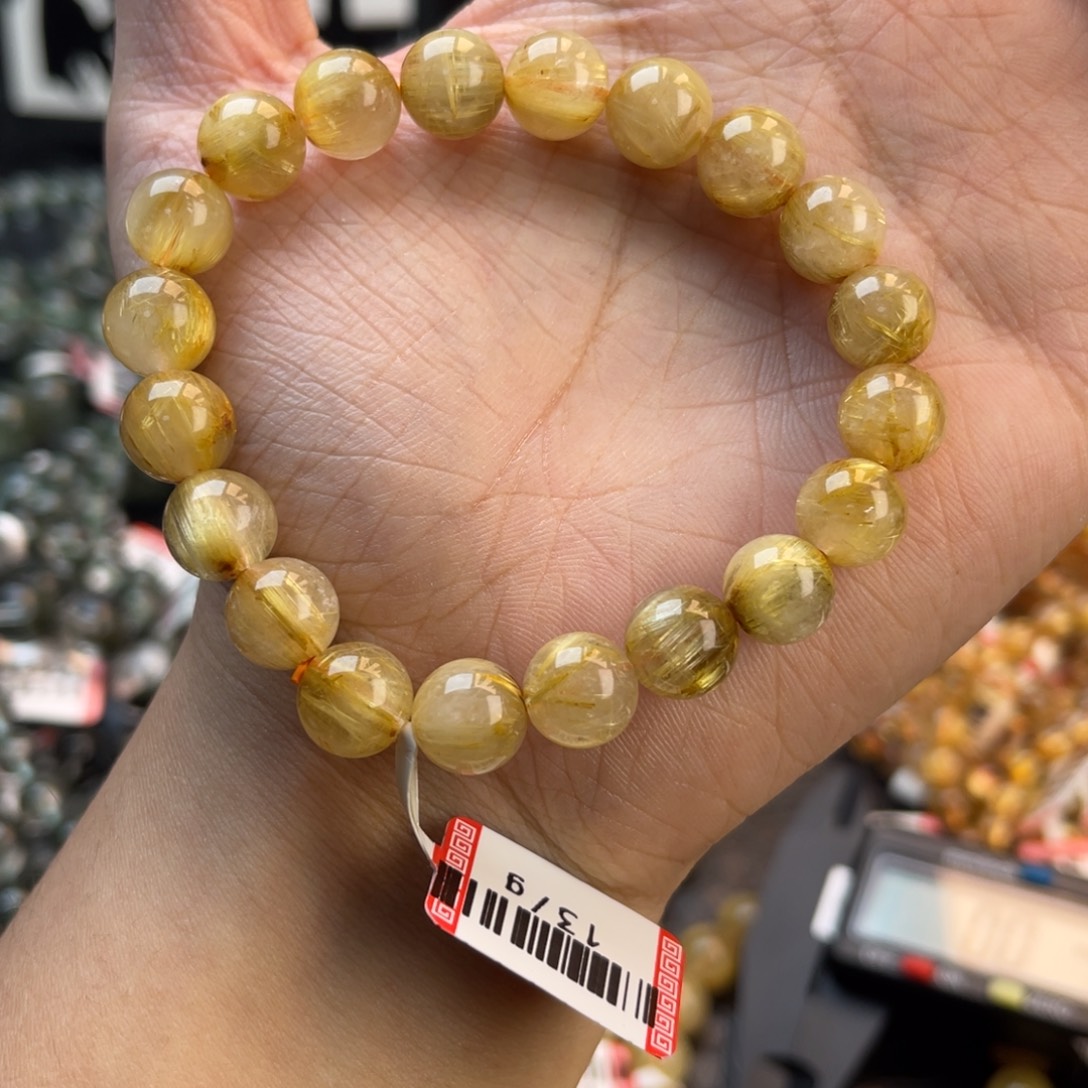 未镶嵌手链水晶9mm奶黄体
