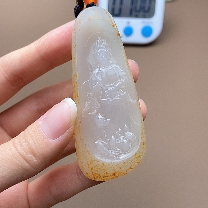 和田玉挂件未镶嵌冰*峰N