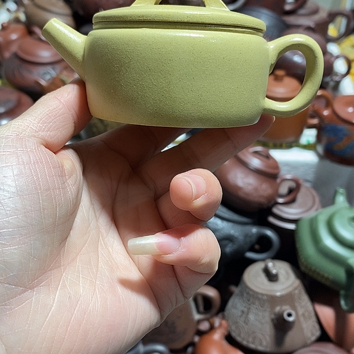 紫砂茶壶花泥微笑