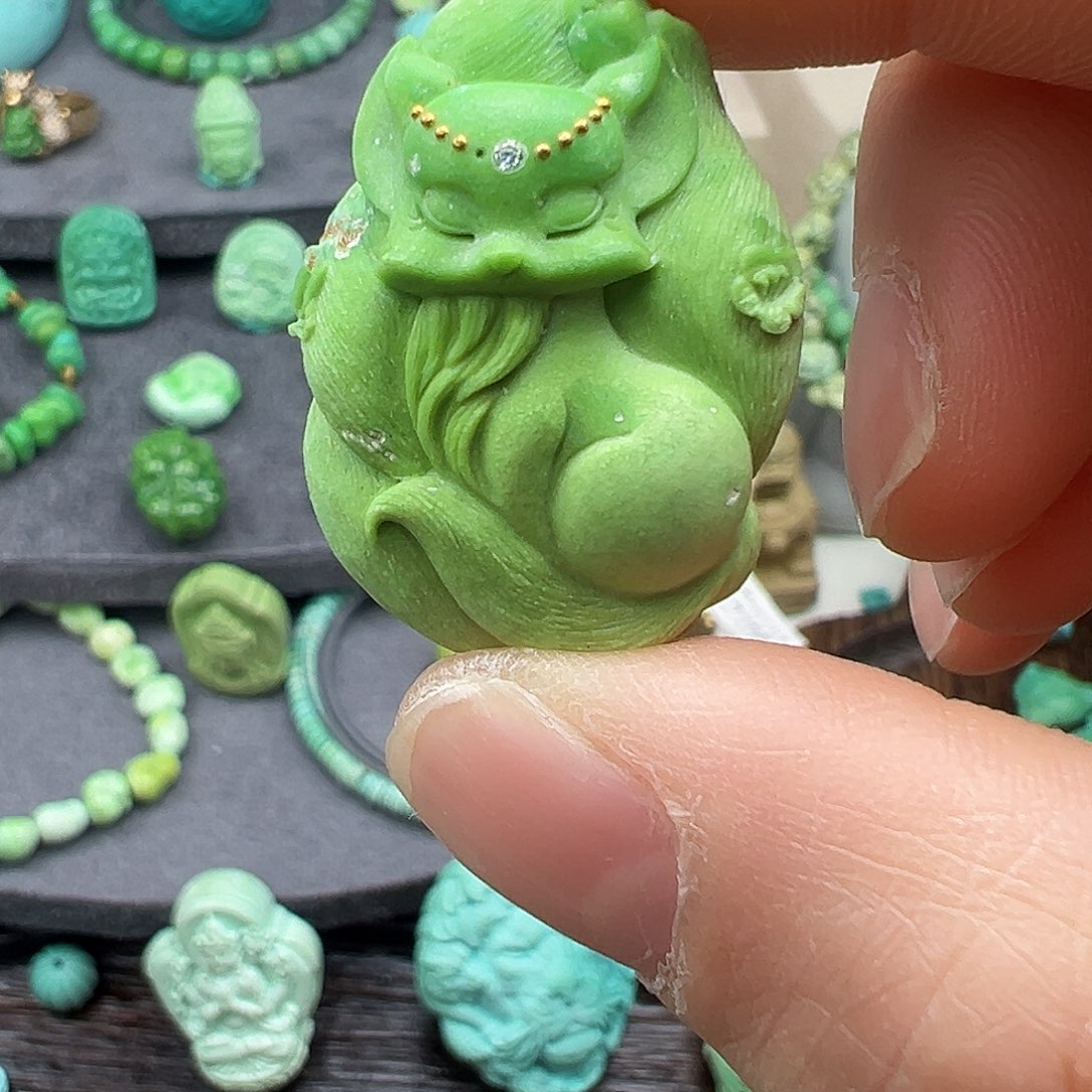 绿松石菜籽黄绿松石Z未镶嵌