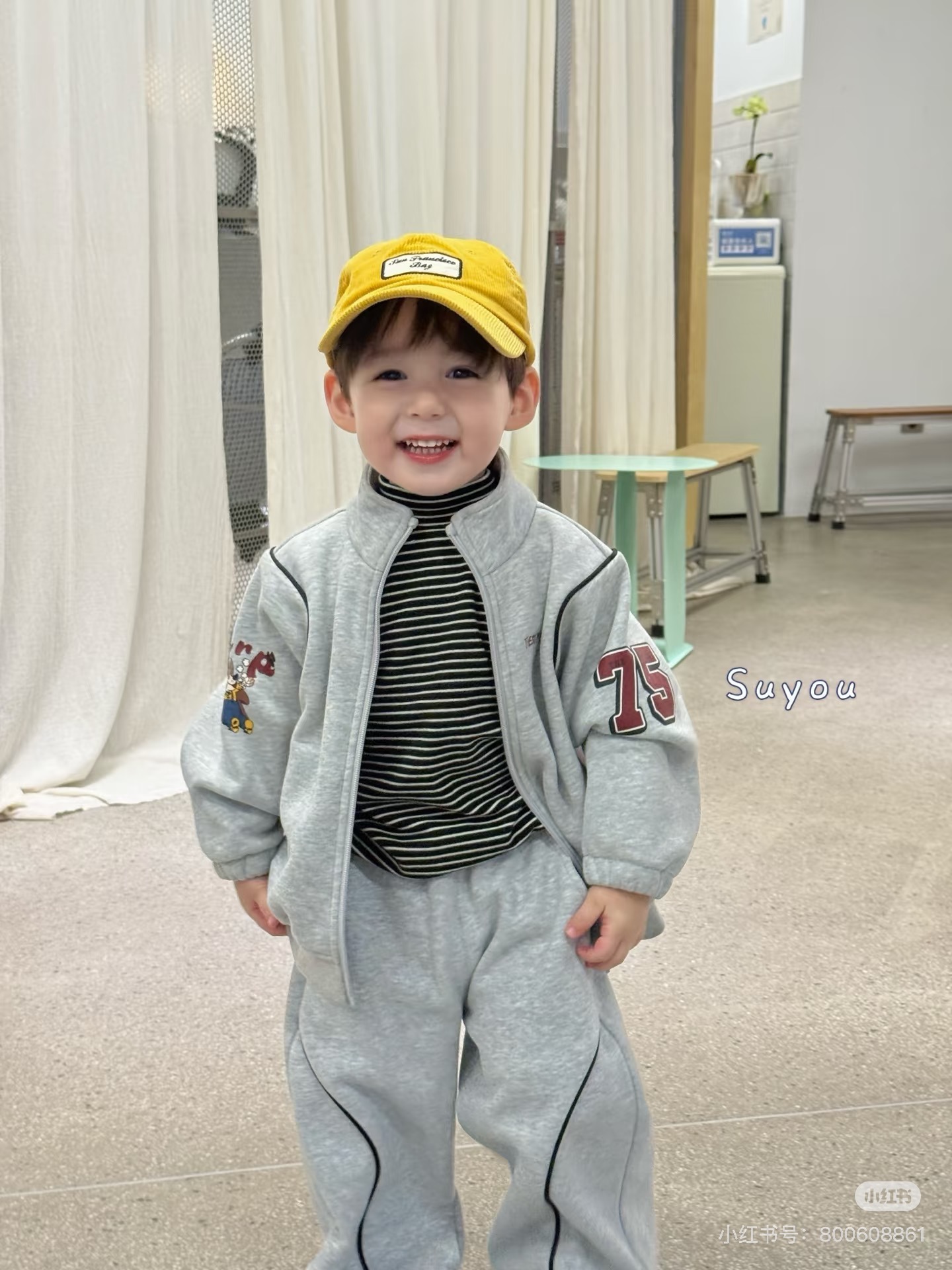 25（60-90）链接品牌深秋帅气时尚百搭潮酷冬款外套套装休闲童装