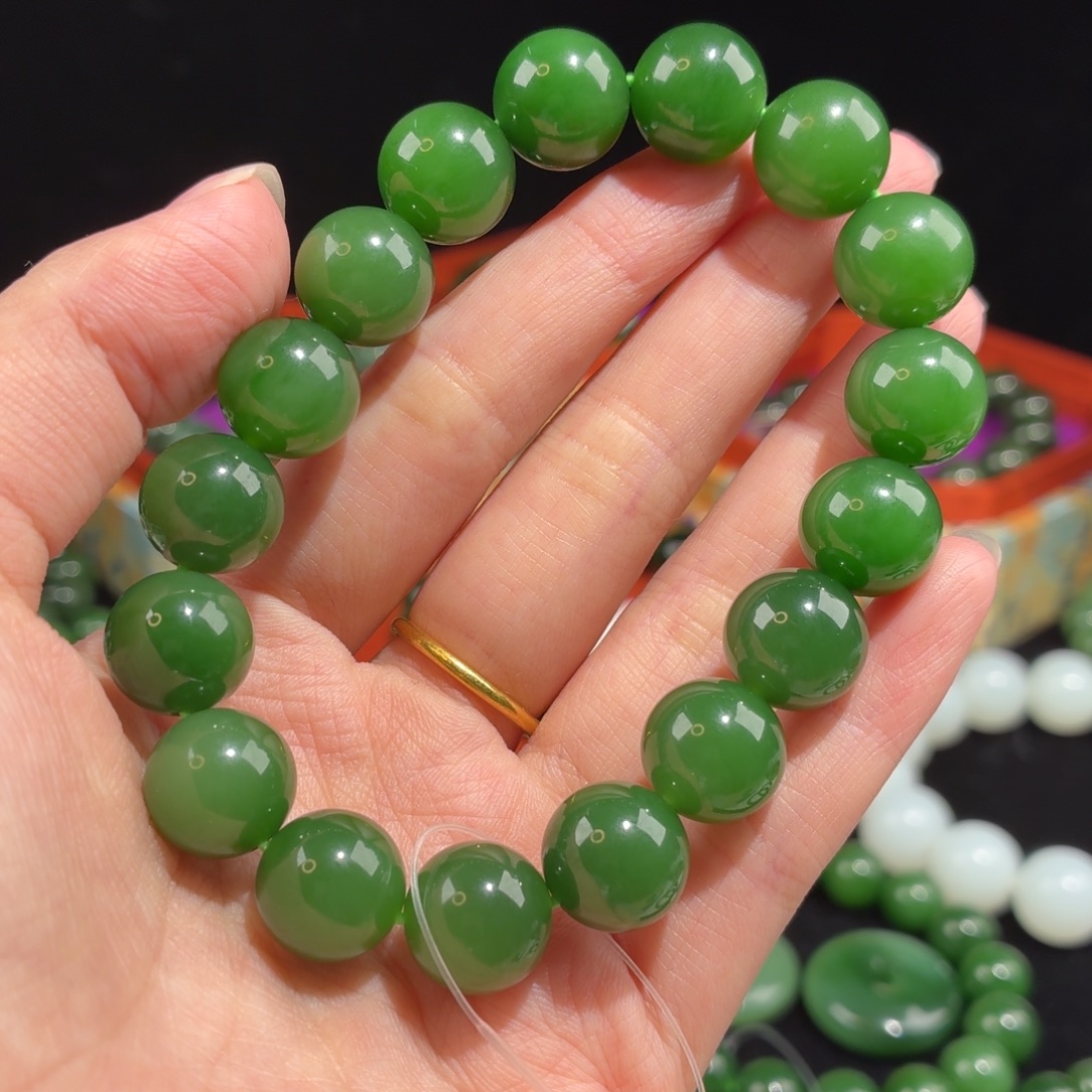 和田玉（碧玉）未镶嵌手串