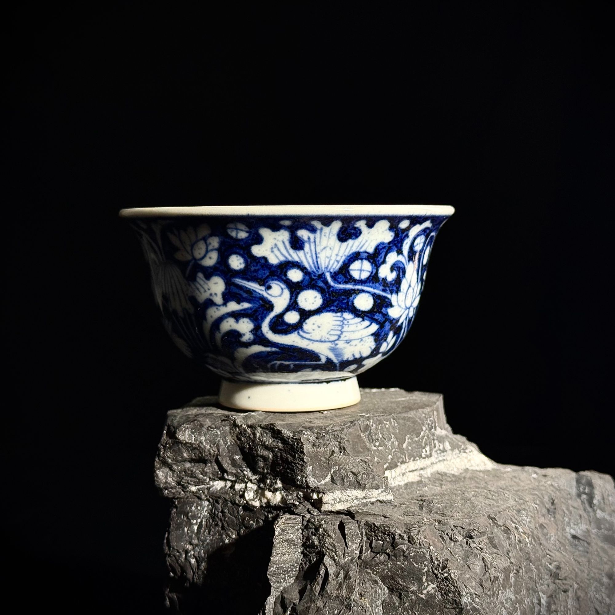 素月明河一鹭莲科压手杯