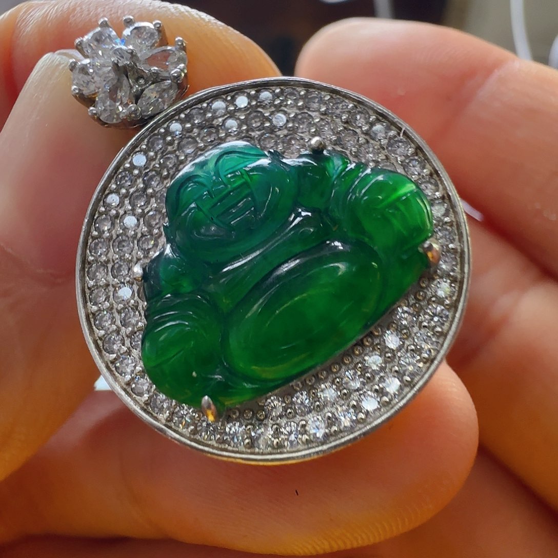 翡翠银S925镶嵌手镯翡翠199