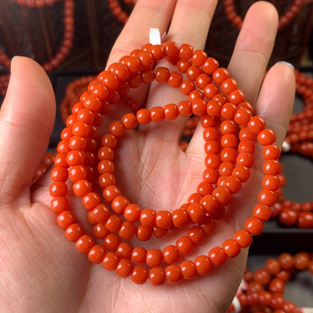 南红玛瑙手链未镶嵌5m佛珠糖