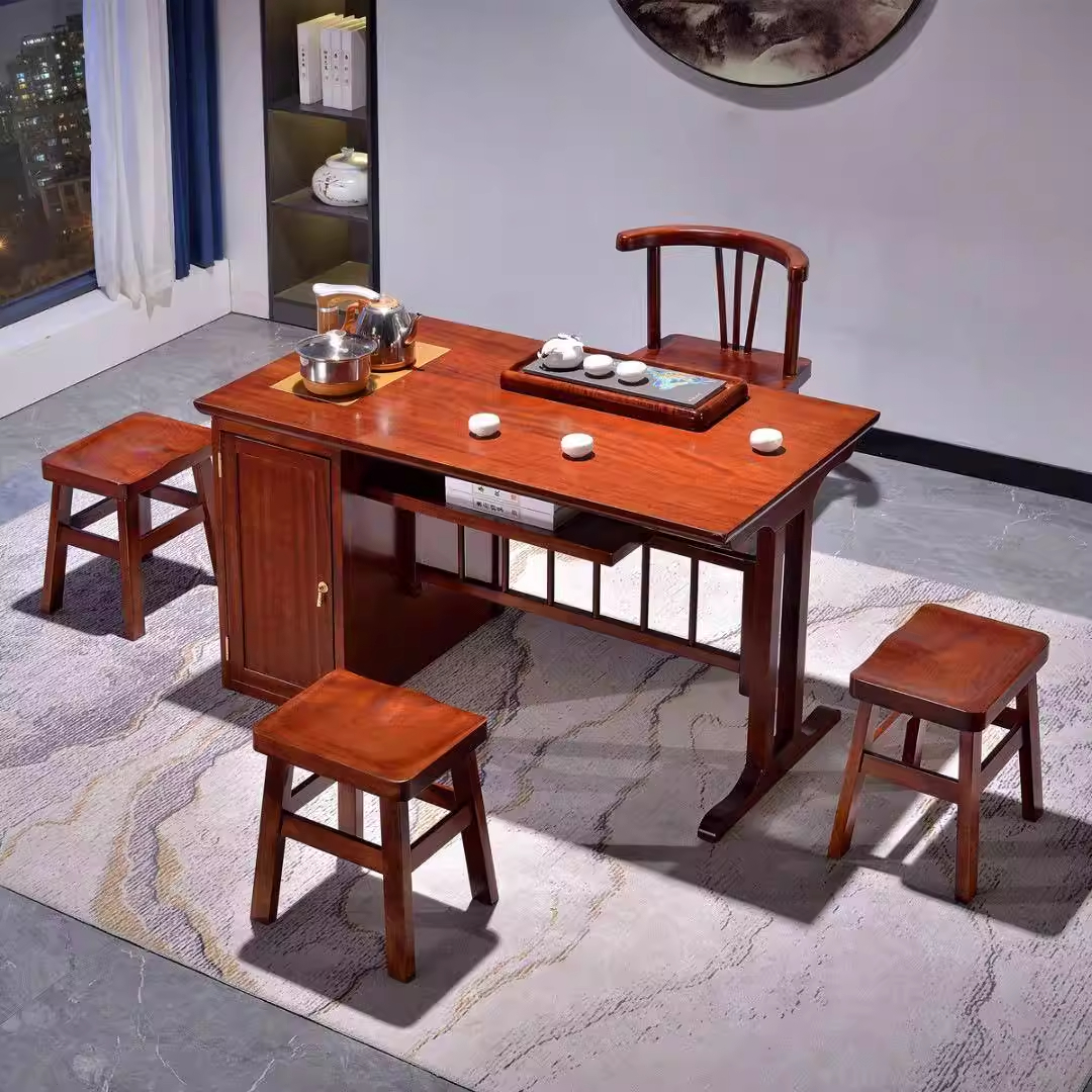 家用阳台客厅新中式实木茶桌办公室家用一体泡茶桌简约小茶桌